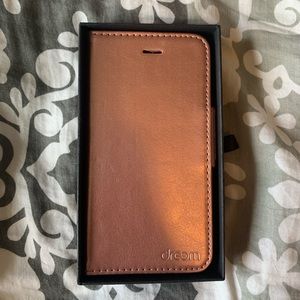 Dream 2 in 1 rose gold leather iphone 7 phone case